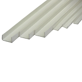 Plastik U Profil Çıta 6X3 MM 50CM 5 ADET