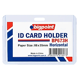 Bigpoint Kart Kabı Yatay Şeffaf 88x55mm BP673-00