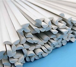 Plastik yarım daire içi dolu çıta 1mm 50cm  5 adet