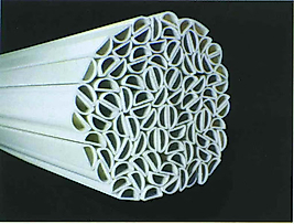 Plastik yarım daire içi boş çıta 8mm 50cm 5 adet