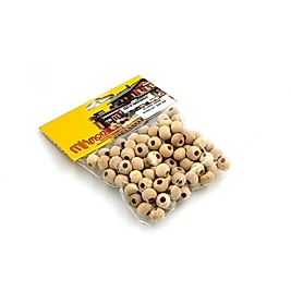 Mk Model 10mm Yuvarlak Ahşap Mat Boncuk 100 Adet