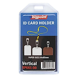 Bigpoint Kart Kabı Dikey Şeffaf 54x85mm BP661-00