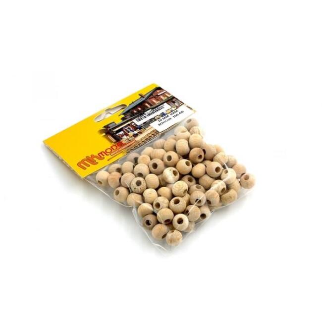 Mk Model 10mm Yuvarlak Ahşap Mat Boncuk 100 Adet