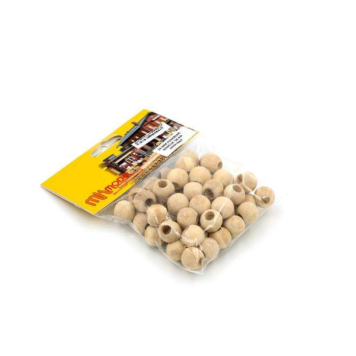 Mk Model 14mm Yuvarlak Ahşap Mat Boncuk 50 Adet