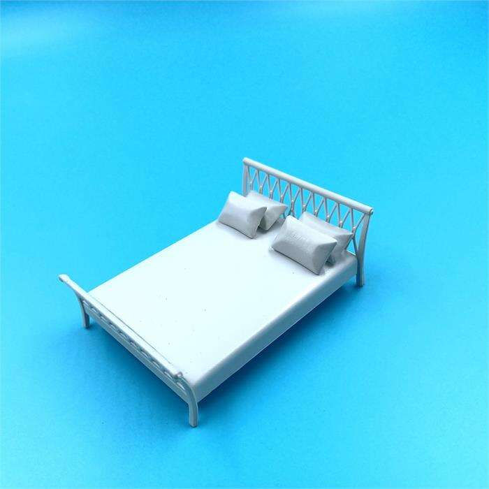 Plastik Maket Çift Kişilik Demonte Yatak 1:20