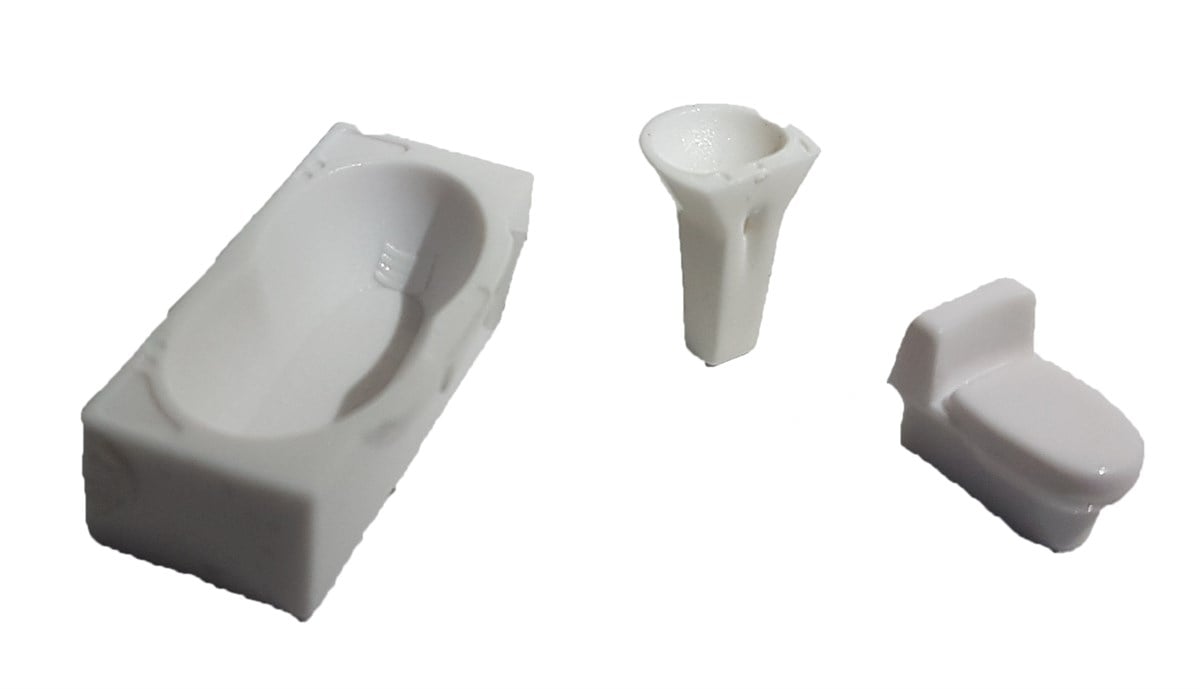 Maket Banyo Seti 1:30 Ölçek