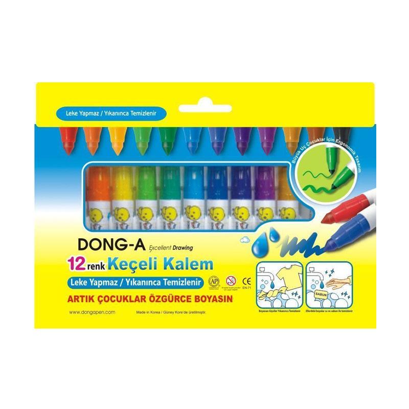 Dong-A 239313 Yıkanabilir Jumbo Keçeli Kalem 12 Renk