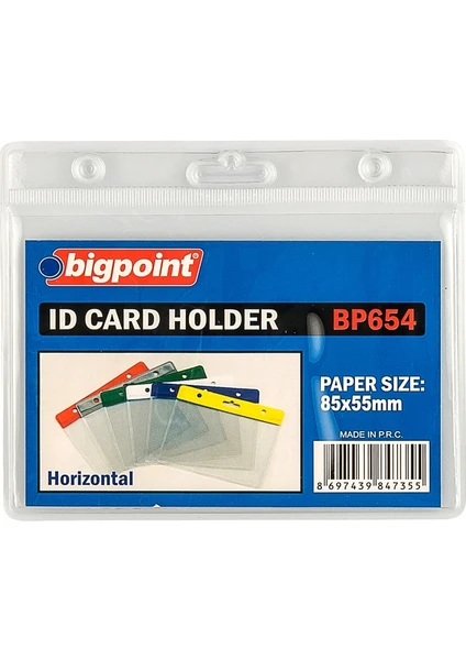 Bigpoint Kart Poşeti Yatay Şeffaf 85x55mm BP654-00 10 LU PAKET