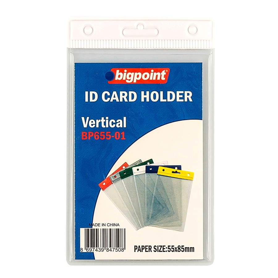 Bigpoint Kart Poşeti Dikey Beyaz 55x85mm BP655-01 10LU PAKET