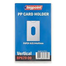 Bigpoint Kimlik, Ehliyet Kabı Dikey Şeffaf 54x86mmBP670